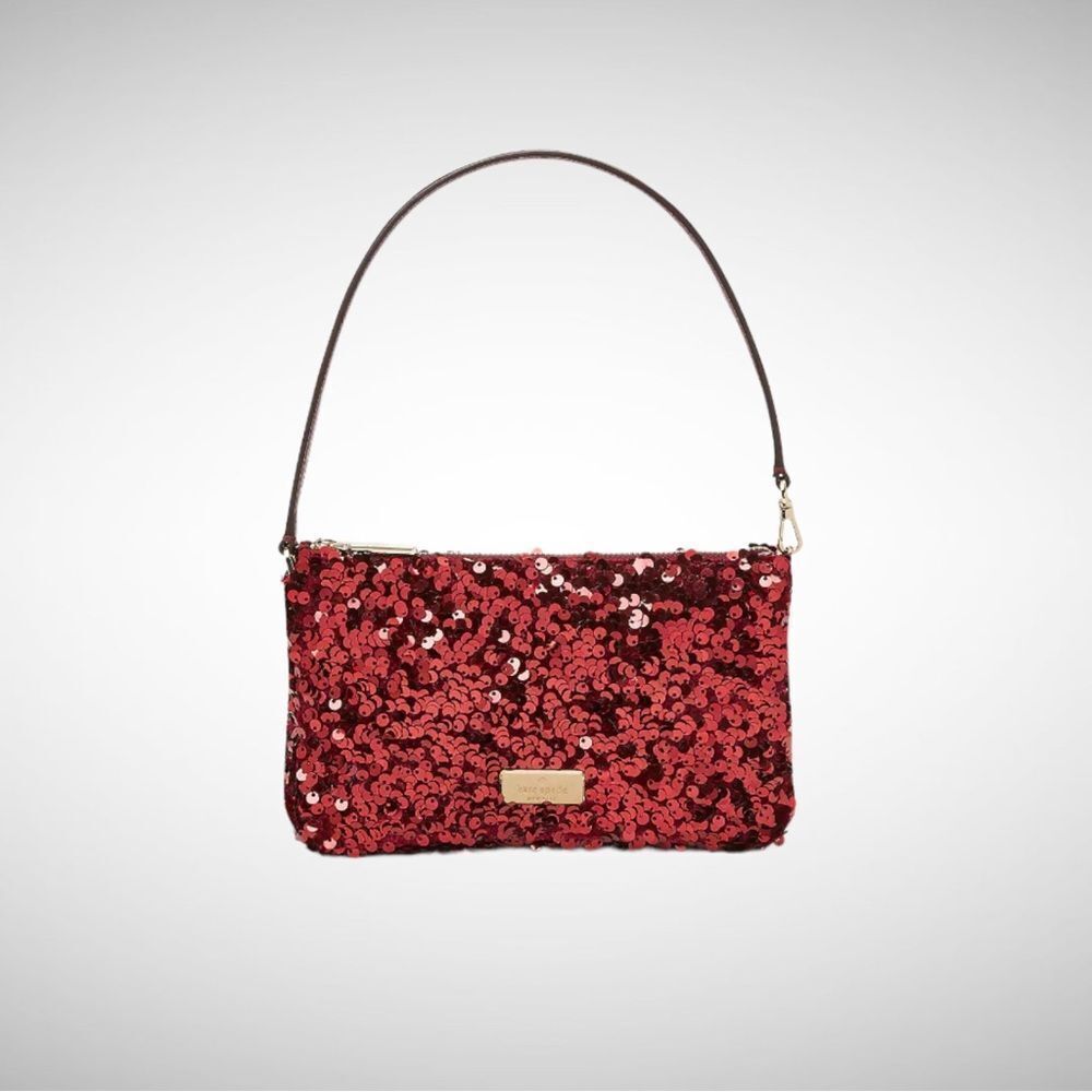 New with Tags Gorgeous Kate Spade Kiki Red Sequin Convertible Wristlet
